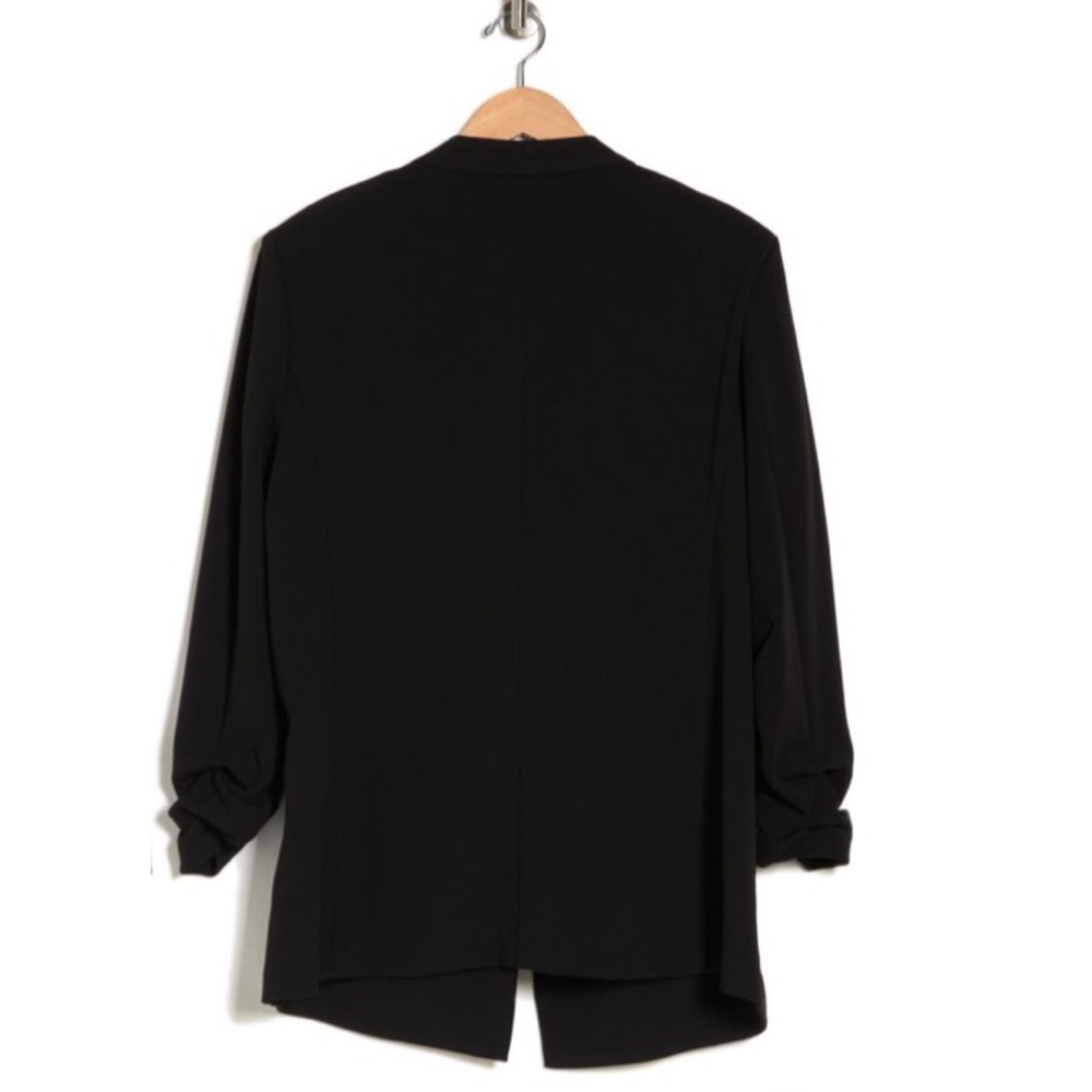 NWT T Tahari Collarless Open Front Blazer Black SZ-2X - Picture 5 of 10